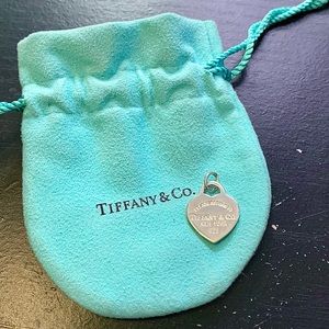 Tiffany & Co Small Heart Tag Charm w/ Pouch